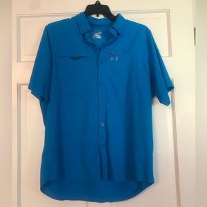 Mens Under Armour Short-Sleeved Button-up